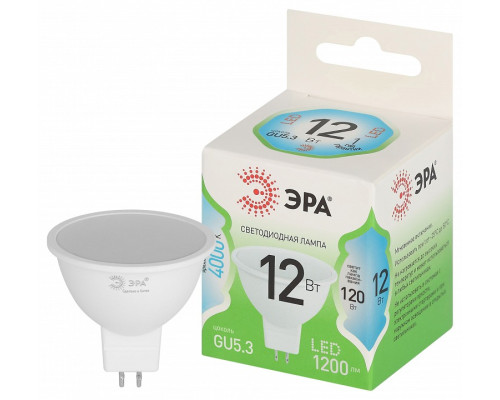 Лампа светодиодная ЭРА Green Line MR16 12 Вт 4000 K GU5.3 LED MR16-12W-840-GU5.3 GL