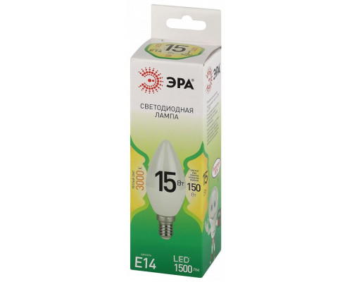 Лампа светодиодная Эра Green Line LED B35-15W-830-E14 GL