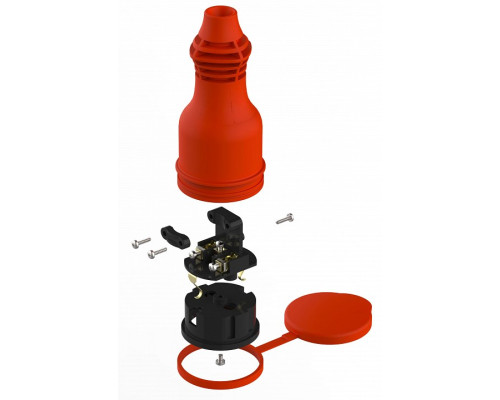 Розетка с заземлением Эра  RX11-R-IP44