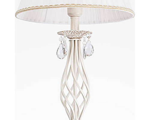 Торшер Eurosvet Amelia 10073/1 белый с золотом хрусталь Strotskis 10073/1
