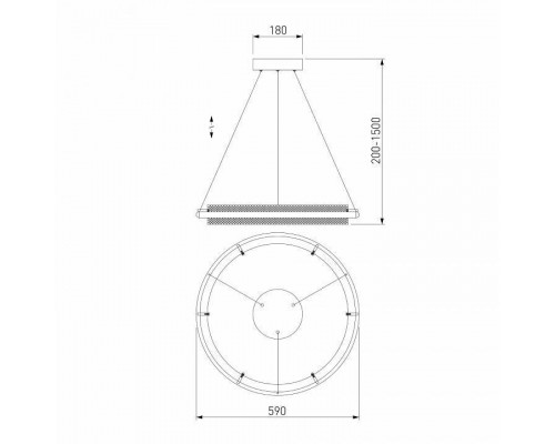 Подвесной светильник Eurosvet Imperio 90241/1 белый/ серебро Smart