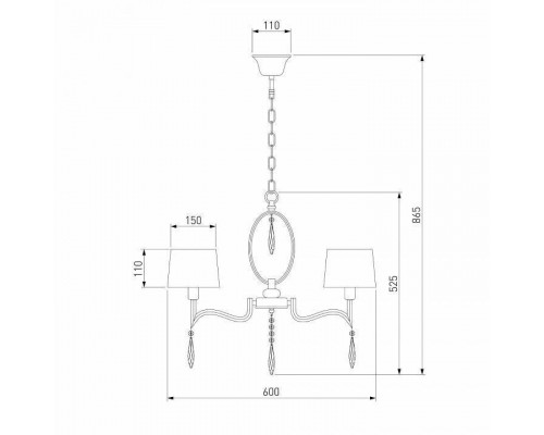 Подвесная люстра Eurosvet Madera 10127/5 хром/прозрачный хрусталь Strotskis Smart