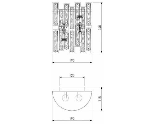 Накладной светильник Bogate's Frammenti 352/2 Strotskis (275/2)
