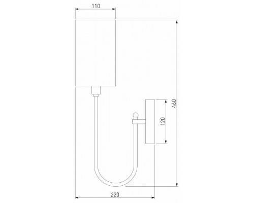 Бра Eurosvet Abbey 60164/1 никель