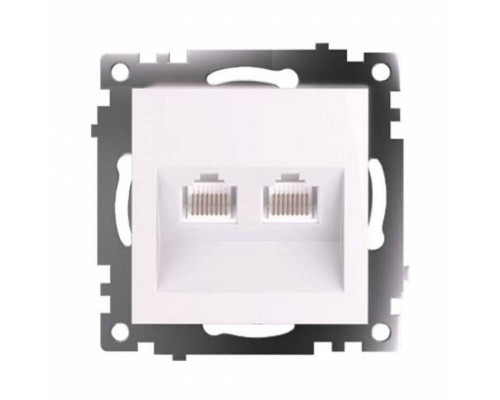 Розетка двойная Ethernet RJ-45 без рамки Stekker Катрин 50003