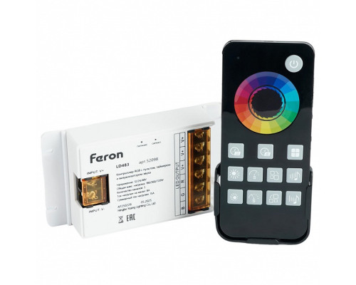 Контроллер-регулятор цвета RGB с пультом ДУ Feron LD483 52098