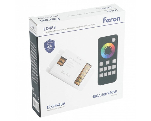 Контроллер-регулятор цвета RGB с пультом ДУ Feron LD483 52098