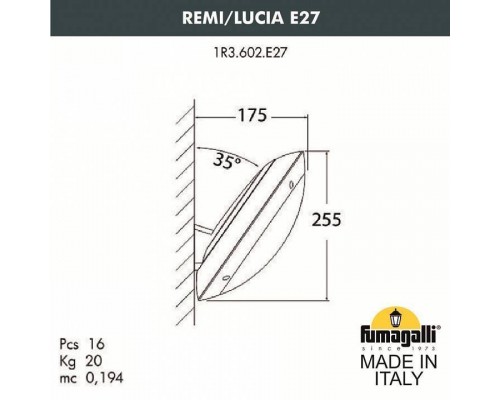 Накладной светильник Fumagalli Lucia 1R3.602.000.AYE27