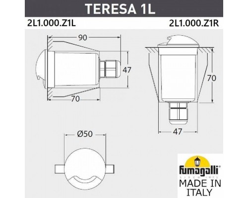 Встраиваемый светильник Fumagalli Teresa 2L1.000.000.AXZ1L