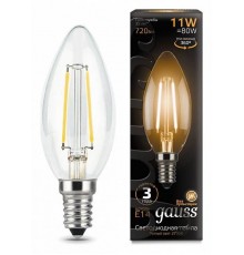 Лампа светодиодная Gauss LED Filament E14 11Вт 2700K 103801111