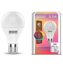 Лампа светодиодная с управлением через Wi-Fi Gauss Smart Home E27 8.5Вт 2700-6500K 1170112