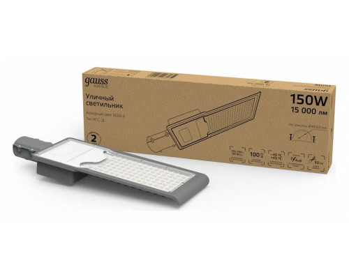 Светильник консольный Gauss Avenue 150 Вт 5000 К IP65 629536305