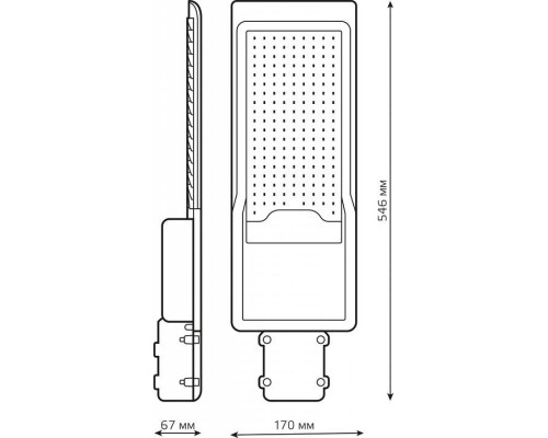 Светильник консольный Gauss Avenue 150 Вт 5000 К IP65 629536305