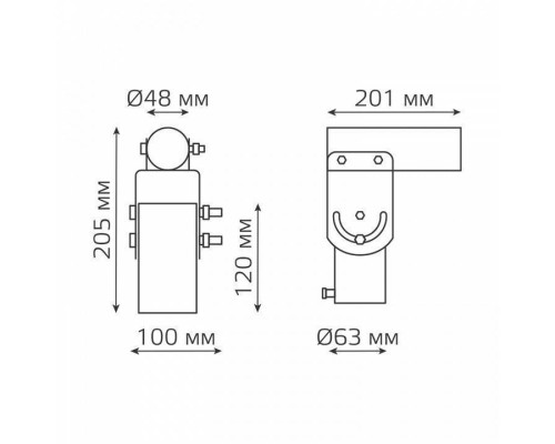 Основание на штанге с шарниром Gauss  903215106