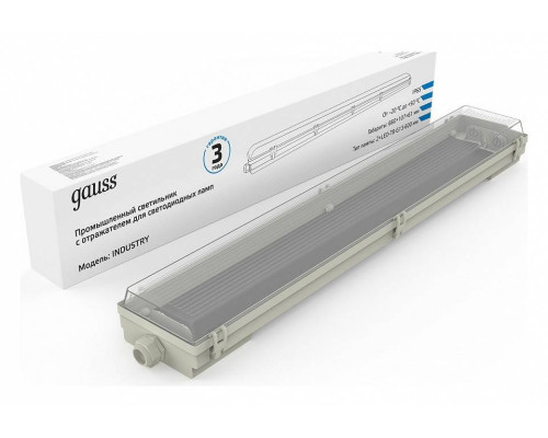 Светильник промышленный накладной Gauss Industry 60 Вт 6500 К 909410260