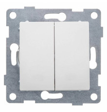 Выключатель проходной двухклавишный без рамки Gusi Electric UGRA С11В8-028