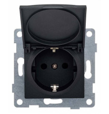 Розетка с заземлением и со шторкой, без рамки с крышкой Gusi Electric UGRA С11Р91-010