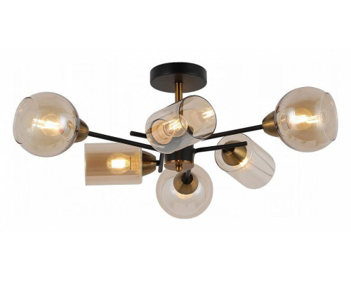 Люстра на штанге ILLUMICO  IL8243-6COU-79 BK GD