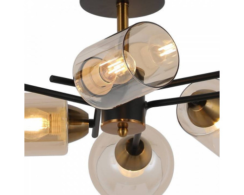 Люстра на штанге ILLUMICO  IL8243-6COU-79 BK GD