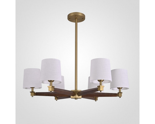 Люстра на штанге Imperiumloft Jorgenson White/Dark wood STAVRA01