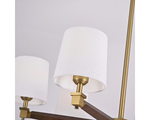 Люстра на штанге Imperiumloft Jorgenson White/Dark wood STAVRA01