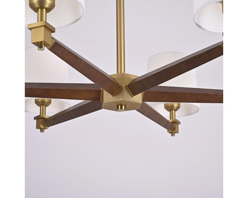 Люстра на штанге Imperiumloft Jorgenson White/Dark wood STAVRA01