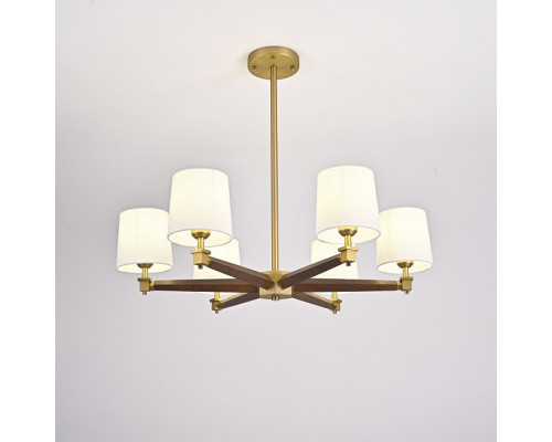 Люстра на штанге Imperiumloft Jorgenson White/Dark wood STAVRA01