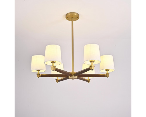 Люстра на штанге Imperiumloft Jorgenson White/Dark wood STAVRA01