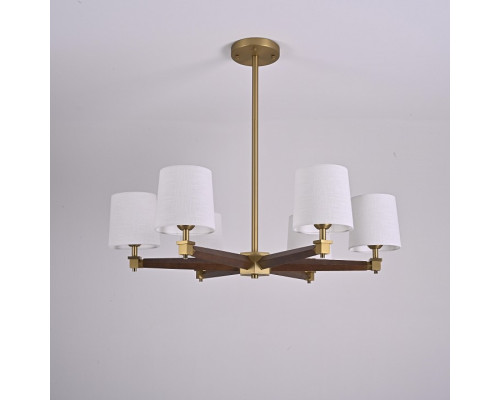 Люстра на штанге Imperiumloft Jorgenson White/Dark wood STAVRA01