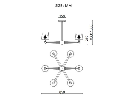 Люстра на штанге Imperiumloft Jorgenson White/Dark wood STAVRA01