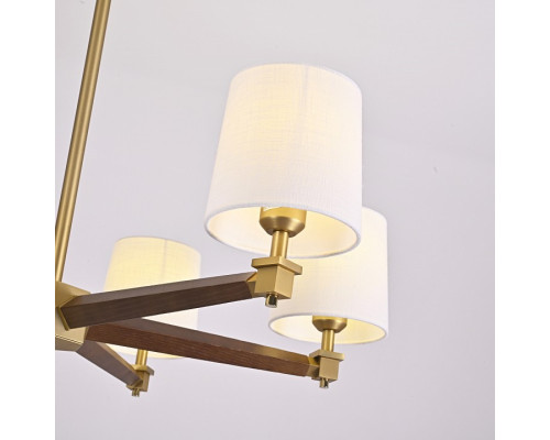 Люстра на штанге Imperiumloft Jorgenson White/Dark wood STAVRA01