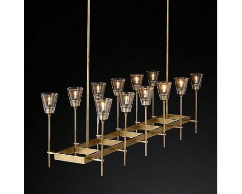 Люстра на штанге Imperiumloft Rh Torche De Verre Linear Chandelier 12 40.1548