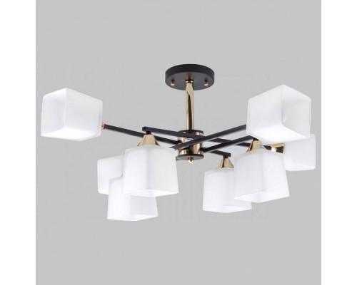 Люстра на штанге Imex MD.4080 MD.4080-8-S-BK+FGD