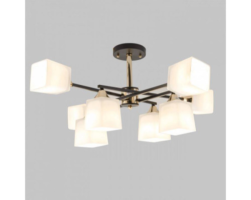 Люстра на штанге Imex MD.4080 MD.4080-8-S-BK+FGD