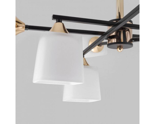 Люстра на штанге Imex MD.4080 MD.4080-8-S-BK+FGD