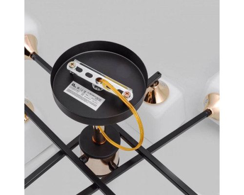 Люстра на штанге Imex MD.4080 MD.4080-8-S-BK+FGD