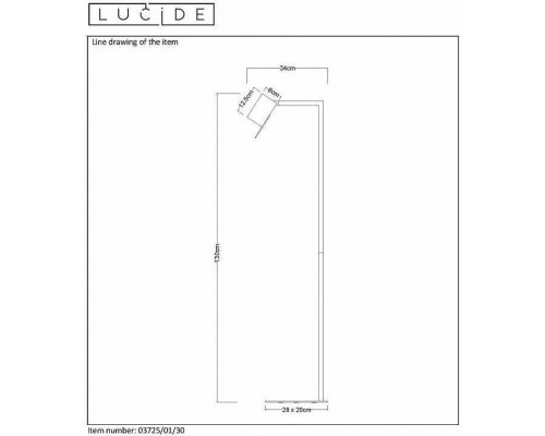 Торшер Lucide Lesley 03725/01/30