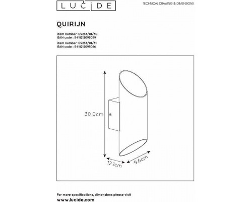 Бра Lucide Quirijn 09233/01/30