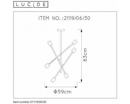 Люстра на штанге Lucide Lester 21119/06/30