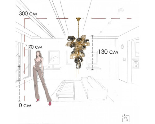 Подвесная люстра Loft it Britannica 10401/800M