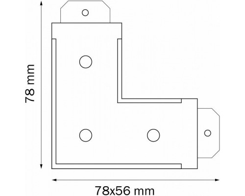 Соединитель угловой внутренний для треков Lightstar Barra 505127
