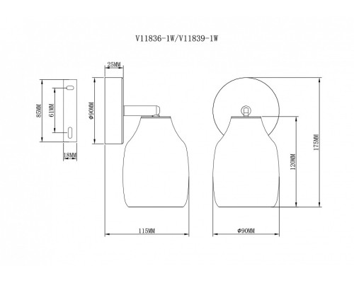 Бра Moderli Adalina V11836-1W