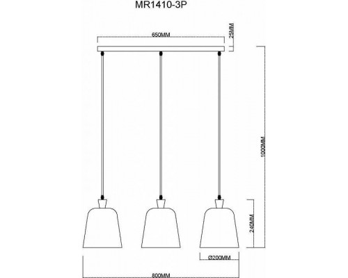 Подвесной светильник MyFar Madina MR1410-3P