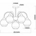 Люстра на штанге MyFar Kris MR1491-5C