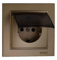 Розетка с заземлением с крышкой Mono Electric Despina 102-232321-118