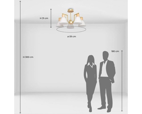 Люстра на штанге De City Дэла 45 635016505