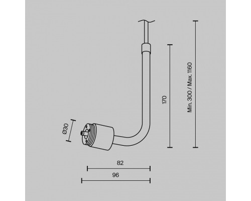 Токопровод концевой Maytoni  CA024PL-P-B