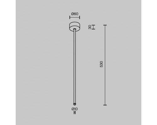 Основание на штанге Maytoni  CA030C-SL-L500-B