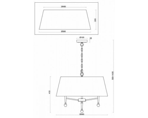 Подвесной светильник Freya Rosemary FR5190PL-05BS1