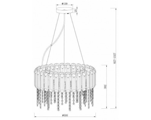 Подвесной светильник Maytoni Hail MOD097PL-06CH